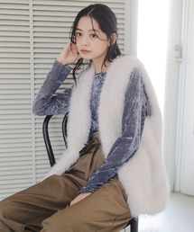 極美品 ernesto×BEAMS別注 ジレ ベスト サイズ44/S相当 B：MING by BEAMS（ビーミング by ビームス） ベスト ジレ フェイク