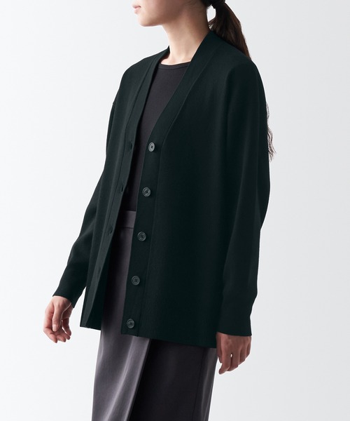 カーディガン 2024AW/ミラノリブニットカーディガン/洗える レディース 美人百花掲載》金ボタンミラノリブニットカーディガン【洗える