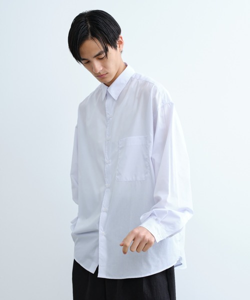 SINSS シャツ 半袖 Loose fit linen touch HS shirt / ルーズフィット