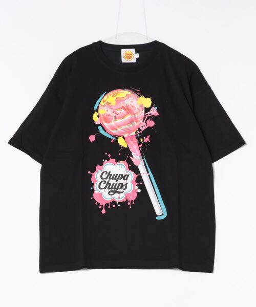 Chupa Chups両面ビッグプリントTシャツ　チュッパチャプス　袖プリント Chupa Chups両面ビッグプリントTシャツ チュッパチャプス 袖
