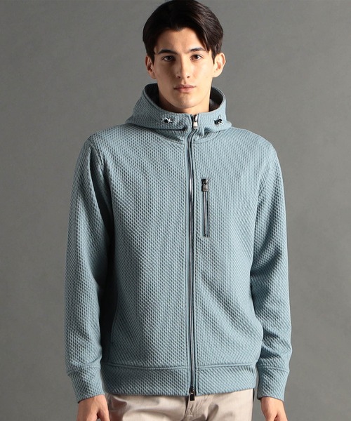 ムッシュニコル（MONSIEUR NICOLE）/ジオメトリックジャカード ジップアップフーディ MONSIEUR NICOLE（ムッシュニコル） パーカー ジオメトリックジャ