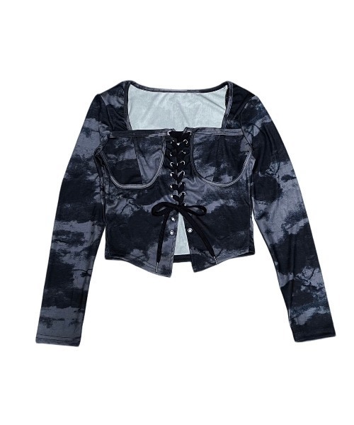 XU 「XU」tie-dye lace up tops レディース : ZOZOTOWN Yahoo!店