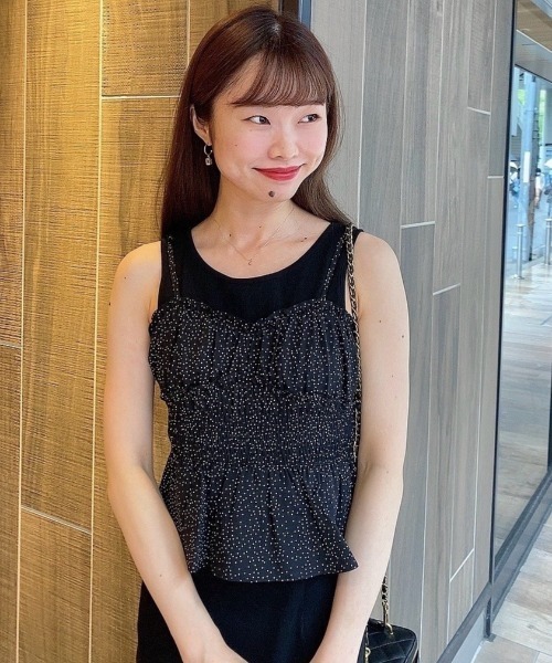 DEICY（デイシー） ワンピース ドットビスチェリブワンピース