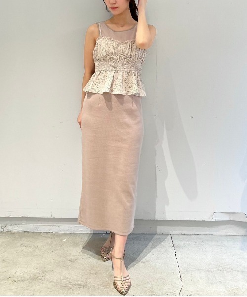 DEICY（デイシー） ワンピース ドットビスチェリブワンピース