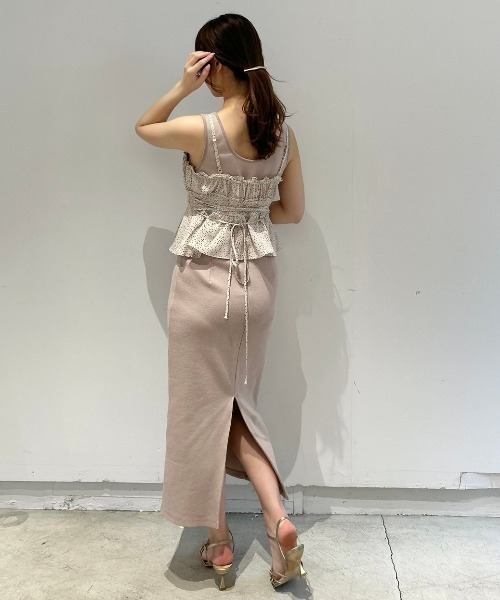 DEICY（デイシー） ワンピース ドットビスチェリブワンピース