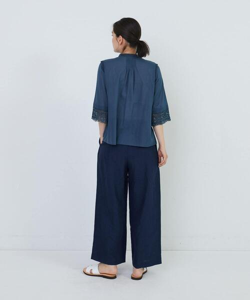 【新品】アデュートリステスリュクス 長袖ブラウス アンティークレース ピンタック ADIEU TRISTESSE（アデュートリステス） ブラウス シャツ インド