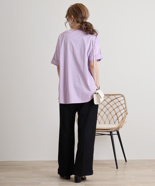 tシャツ Eglantine ロゴ×フラワープリントカットソー レディース EGLANTINE tシャツ Eglantine ロゴ×フラワープリントカットソー