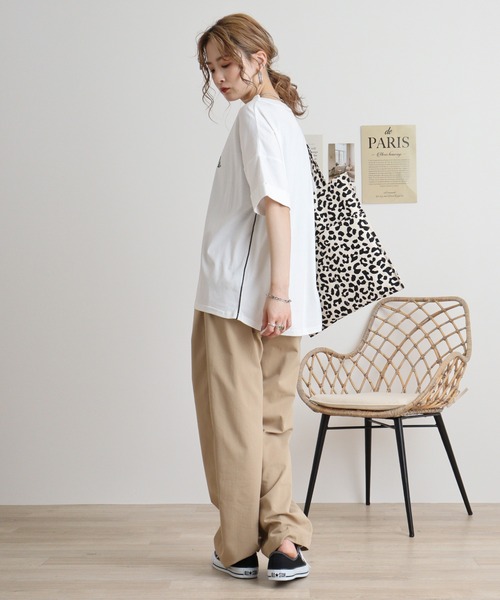 tシャツ Eglantine ロゴ×フラワープリントカットソー レディース EGLANTINE tシャツ Eglantine ロゴ×フラワープリントカットソー