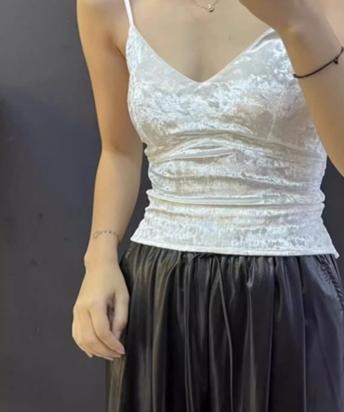 gossip!ロサンゼルス キャミソール Y2K インナーキャミソール アウター