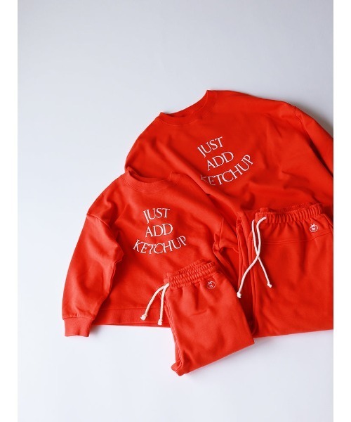 tシャツ 「Catchup」Catchup プリントスウェットトップス（大人サイズ） レディース Catchup tシャツ 「Catchup」Catchup プリントスウェット