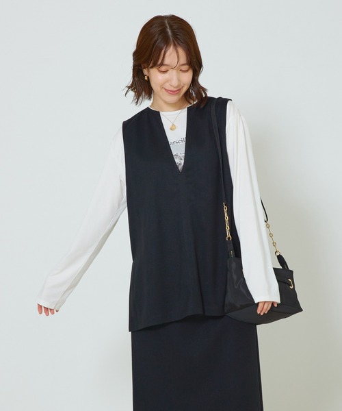 abahouse mavie ベスト ジレ 「セットアップ対応」ウォーム