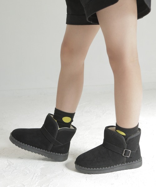 SOROTTO（ソロット） ブーツ ぬくぬくファー素材のベルト付きムートン