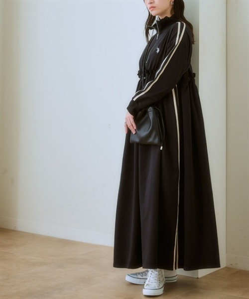 GROVE ♥ RUSSELL LACE ONE-PIECE/追跡付 U.S. POLO ASSN. ワンピース 「U.S. ASSN.」裏毛ライン入