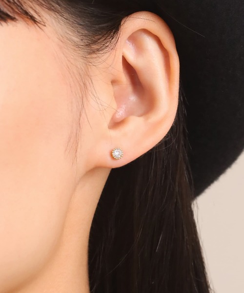 LHME ピアス 「WEB限定」”twinkle”1粒ビジューピアス/ジルコニア