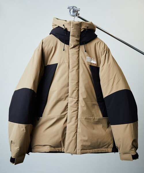 FIRST DOWN 「FIRST DOWN」 ダウンジャケット LARGE ベージュ