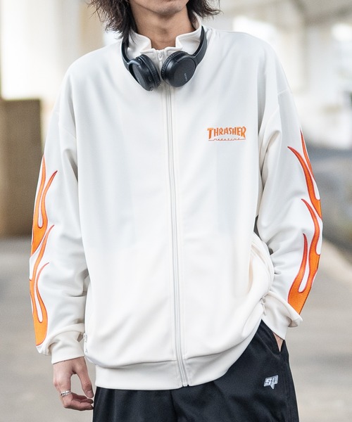完売品 THRASHER スラッシャー トラックジャケット ジャージ XL セール】【at】〔THRASHER/スラッシャー〕FLAME TRACK JACKET