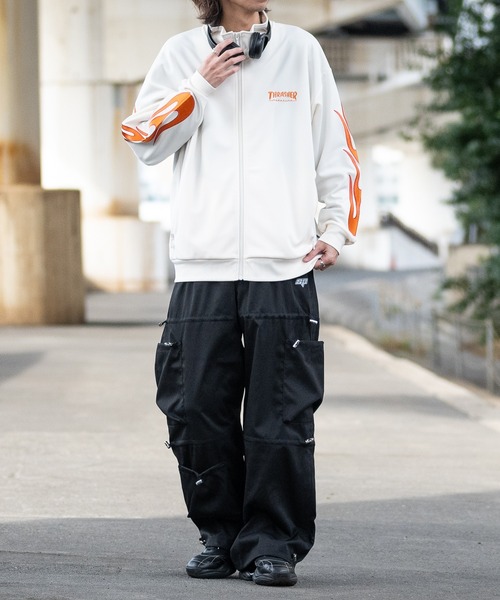 THRASHER ジャージ 「at」「THRASHER/スラッシャー」FLAME TRACK