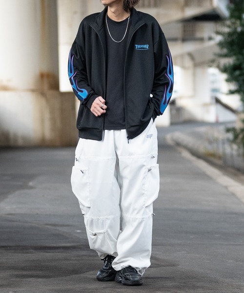 完売品 THRASHER スラッシャー トラックジャケット ジャージ XL THRASHER ジャージ THRASHER（スラッシャー）サイドライン