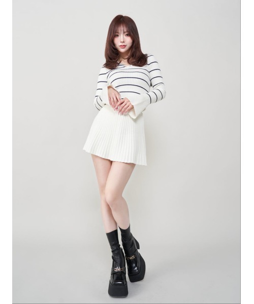 リブニットミニスカート ダーリッチ FL ホワイト Darich スカート リブニットミニスカート : ZOZOTOWN Yahoo!店