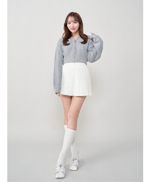 リブニットミニスカート ダーリッチ FL ホワイト Darich スカート リブニットミニスカート : ZOZOTOWN Yahoo!店