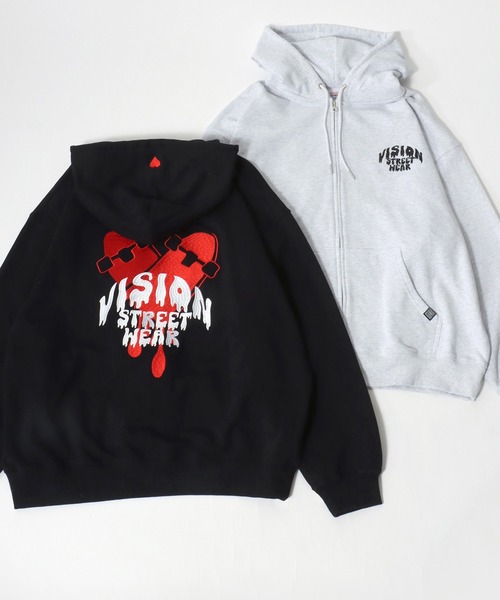 ヴィジョンストリートウェア　パーカー　長袖　黒　L　F00191 VISION STREET WEAR - ヴィジョンストリートウェア パーカー