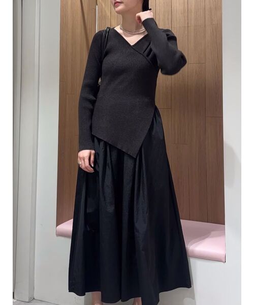 FACETASM デザインニットワンピース　アシンメトリー　日本製 LAGUNAMOON（ラグナムーン） ワンピース アシンメトリーニット