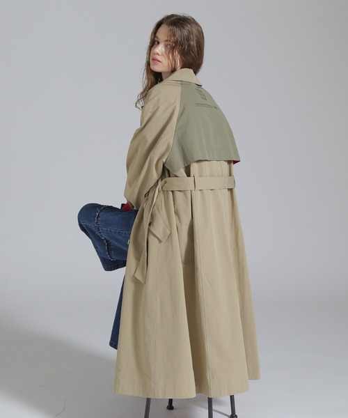 AVIREX ベージュ　シープレザー　トレンチコート AVIREX（アヴィレックス） トレンチコート コート COLOR SCHEME TRENCH
