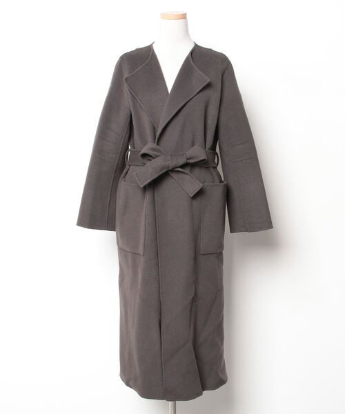 ノーブル　ノーカラーコート　Noble NOBLE（ノーブル） ノーカラーコート 36 グレー レディース : ZOZOTOWN