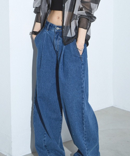 NOMINE（ノミネ） ジーンズ デニム デニムパンツ タック ボリューム