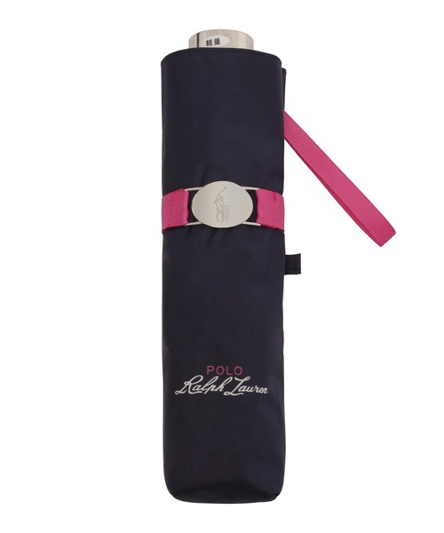 定価14000円 POLO RALPHLAUREN遮光日傘ストライプドット POLO RALPH LAUREN 折りたたみ傘 遮光 晴雨兼用折りたたみ日傘