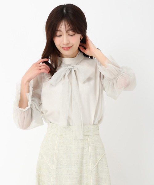 MISCH MASCH（ミッシュマッシュ） ブラウス シャツ チュールボウタイ