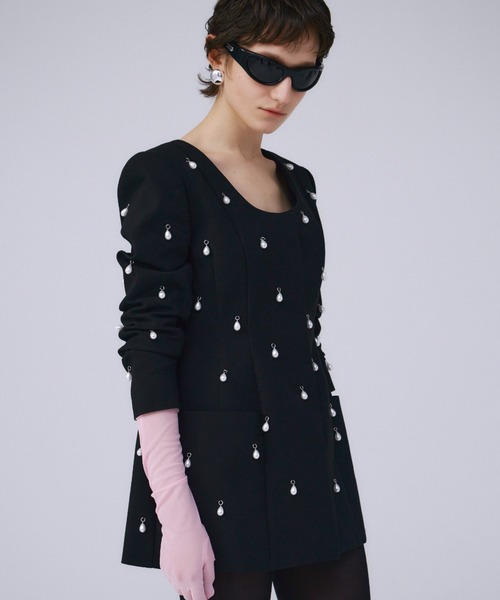 ジャケット・アウター josemoon pearl jacket JOSE MOON ジャケット ノーカラージャケット BONDING CONSCIOUS