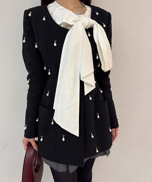 ジャケット・アウター josemoon pearl jacket JOSE MOON ジャケット ノーカラージャケット BONDING CONSCIOUS