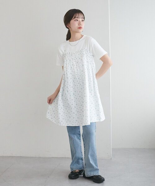 Discoat（ディスコート） チュニック 「umm./WEB限定」小花柄キャミ