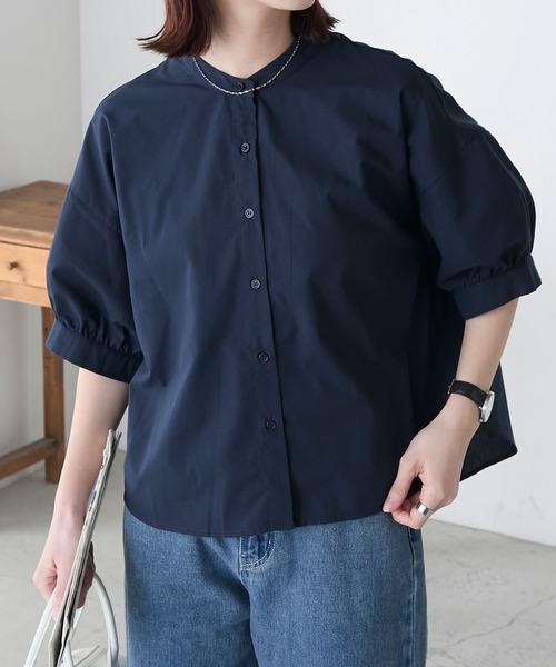ブラウス シャツ バックシャーリング シャツブラウス レディース バックシャーリングシャツ（シャツ/ブラウス）｜terrace（テラス
