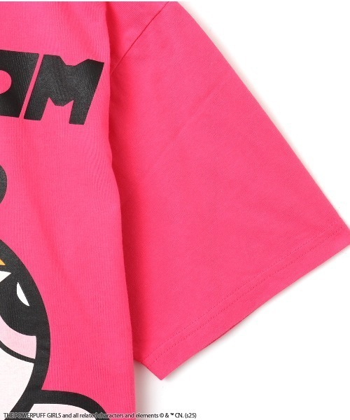 atmos girls tシャツ The Powerpuff Girls x pink Color T-shirt