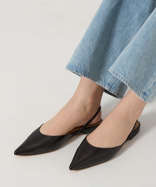 ODETTE E ODILE パンプス ポインテッドバックベルト フラット10