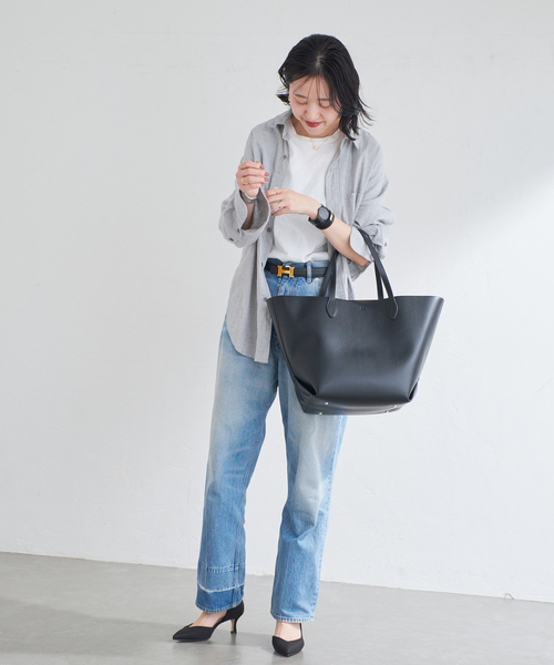 美品 &MyuQ アンドミューク LETTE ヴィーガンレザー トートバッグ &MyuQ 【アンドミューク】 LETTE ヴィーガンレザー トートバッグ