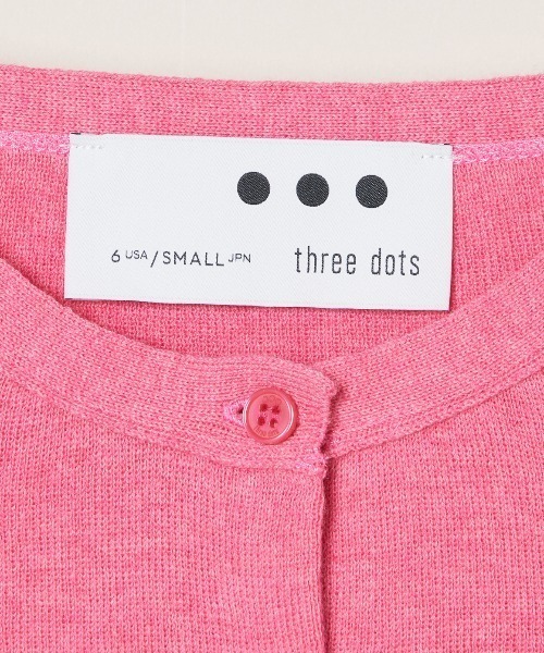 価格5万円程●three dots カーディガン レディース (M相当) three dots カーディガン ビッグステッチ ロングカーディガン