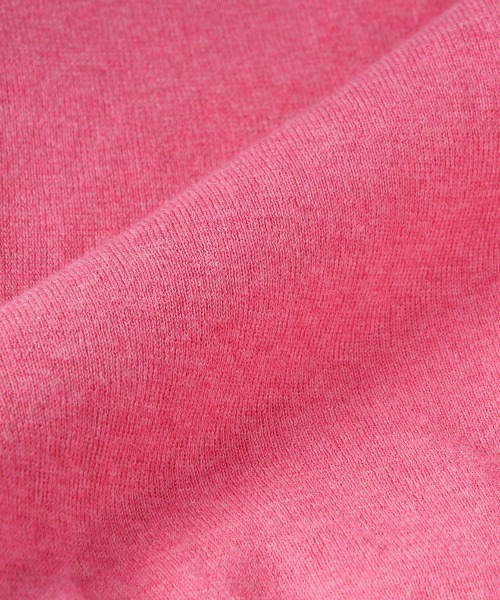 three dots カーディガン コットンメランジ クルーネック
