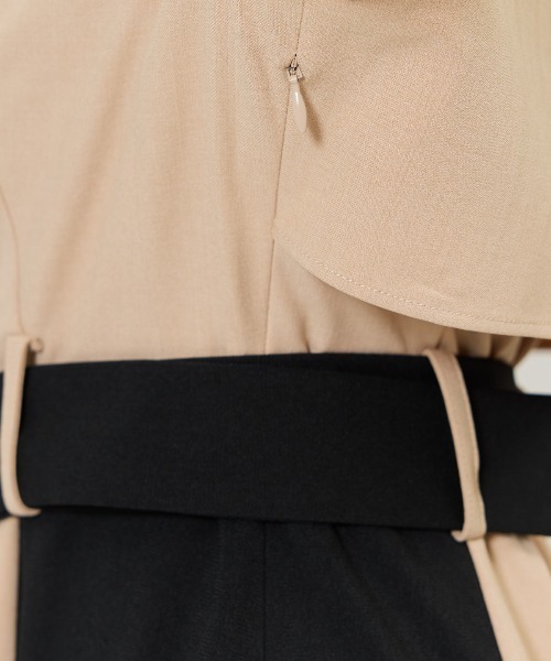 AND COUTURE（アンドクチュール） ワンピース バイカラーカシュクール