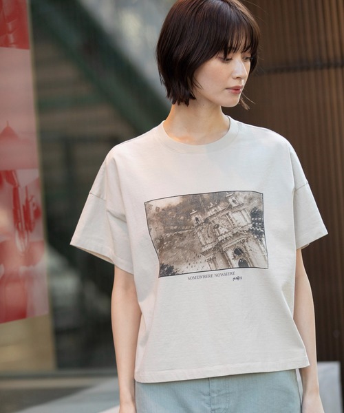 tシャツ フォトプリントTシャツ レディース