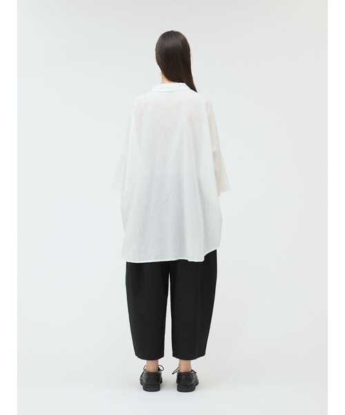 mizuiroind ブラウス シャツ mizuiro ind ハーフスリーブワイド