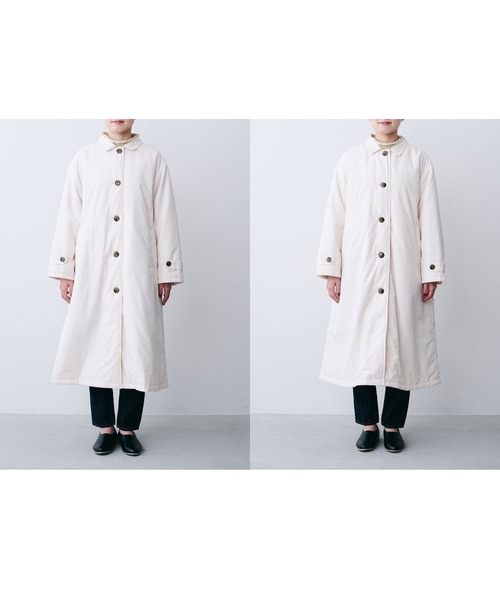 「Live in comfort」 ステンカラーコート - アイボリー レディース_画像2