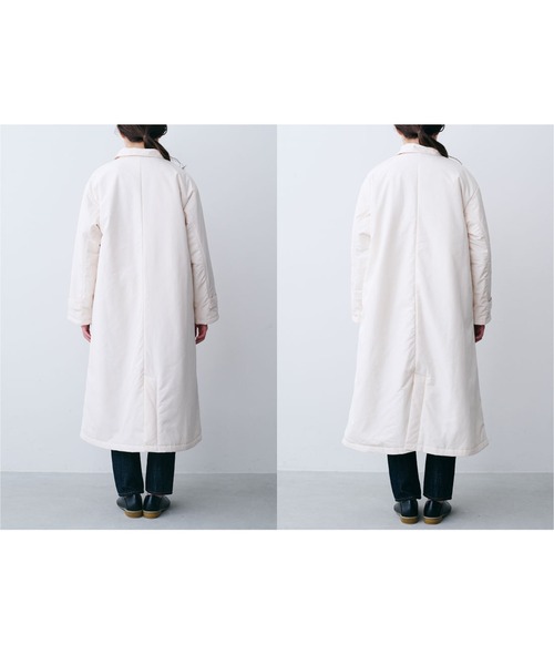 「Live in comfort」 ステンカラーコート - アイボリー レディース_画像4