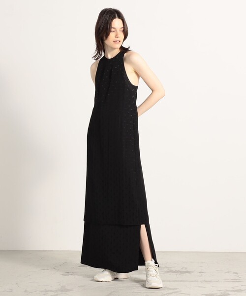 BACCA シルク ワンピース セール】 《BLACK LABEL》レイヤードシルク ワンピース