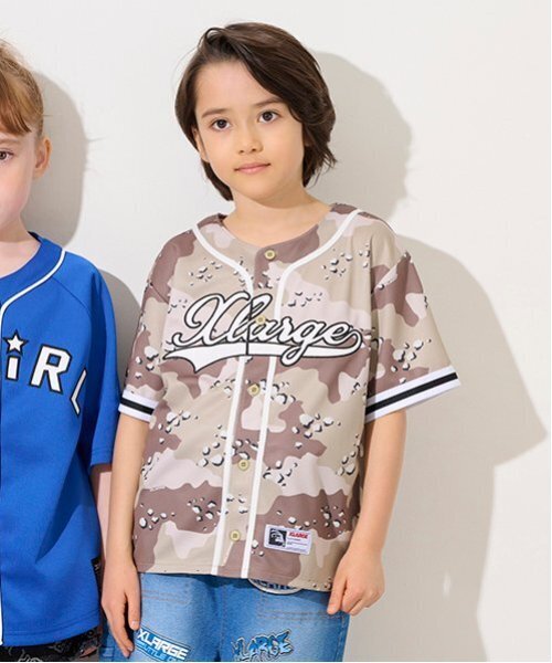新品未使用紙タグ付XLARGE KIDS上下セット半袖Tシャツ＆ハーフパンツ80 配色ロゴ半袖T+ショートパンツセット(80cm 黒): キッズ