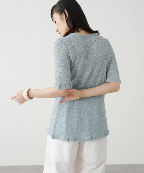 tシャツ ストレッチレース2WAYカーディガン レディース Omekashi tシャツ ストレッチレース2WAYカーディガン レディース