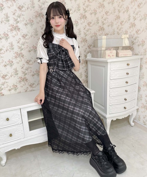 ROJITA ワンピース ビッグリボンポイントドッキングロング