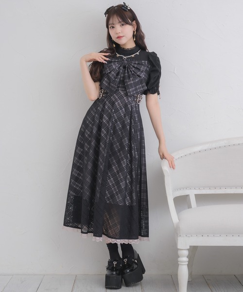 ROJITA ワンピース ビッグリボンポイントドッキングロング